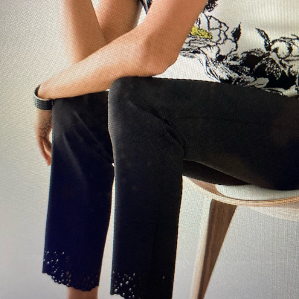 White House Black Market Black Cropped Pants